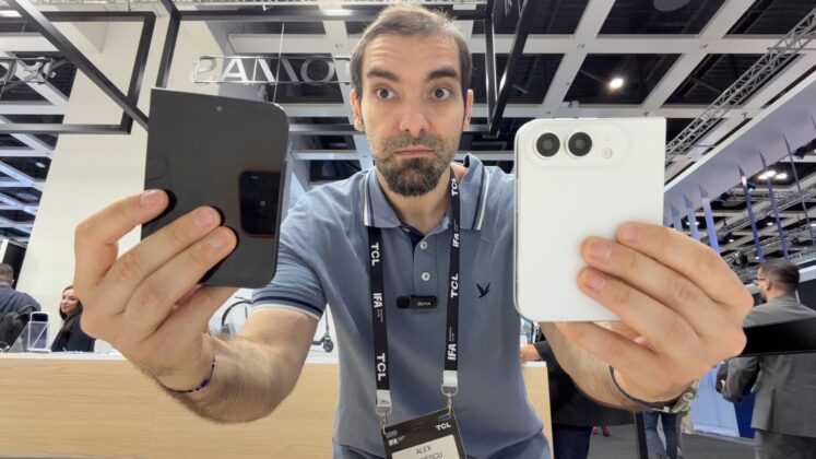 Non-working foldable iPhone mockup on display at IFA 2026