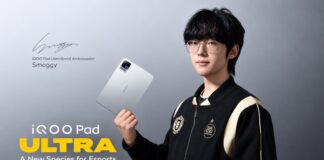 iQOO Pad Ultra gaming tablet in a promotional image