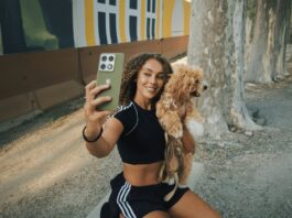 Motorola promotional image for its women’s football ambassador campaign