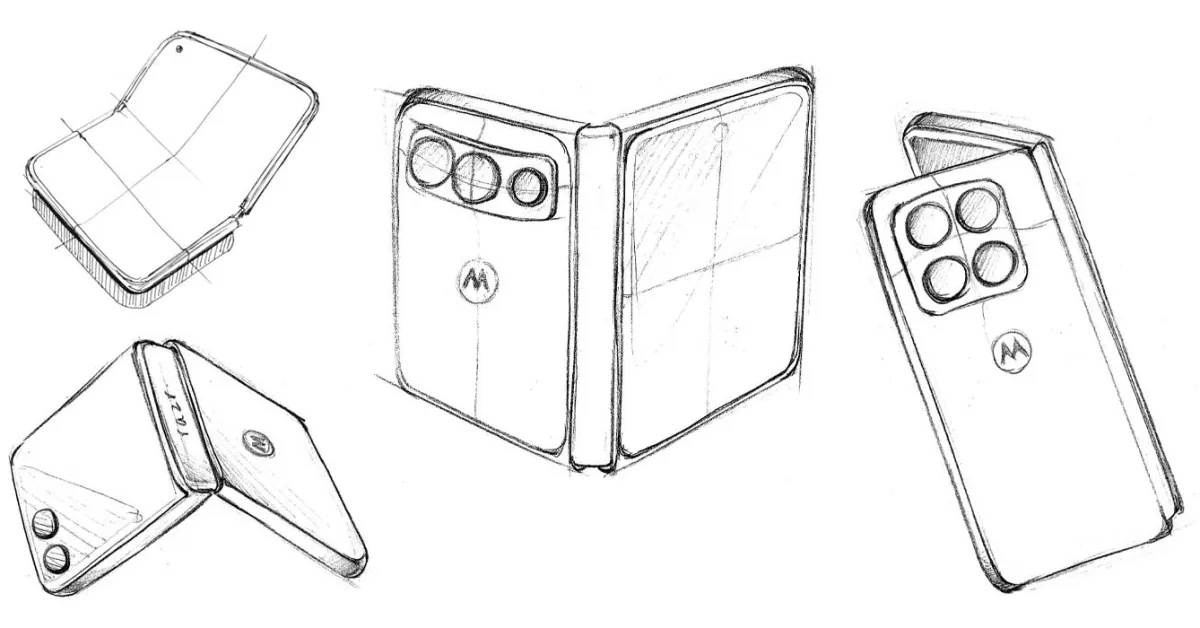 motorola-razr-fold-wide-motorola-telefon-pliabil-cover-a97078-001 Motorola teaser image showing the silhouette of the Razr Fold Wide foldable phone.
