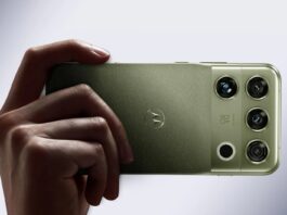 Motorola Signature 27 shown from the rear with its large quad-camera module