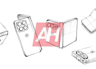 Motorola Wide Foldable Sketches Point to Passport-Style Design and Top Camera Bar Sketch of Motorola's rumored wide book-style foldable with a horizontal rear camera bar