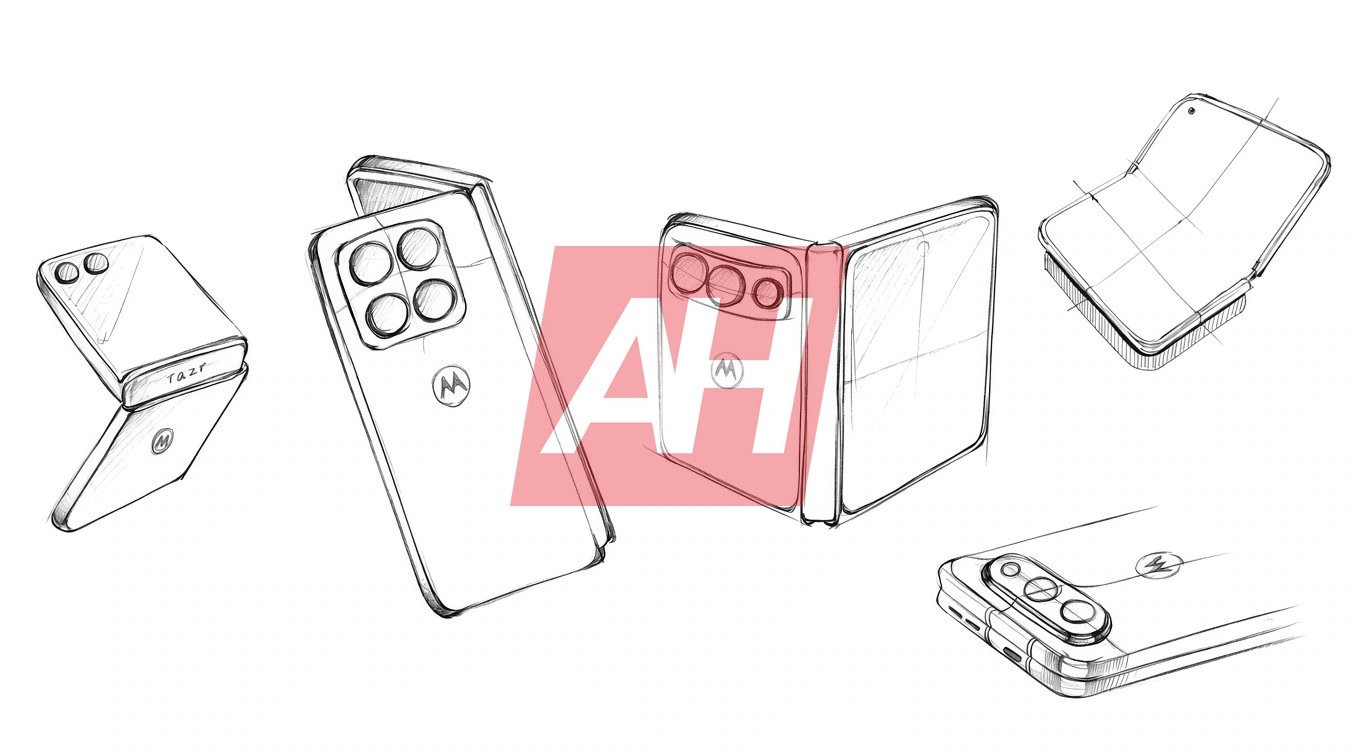 motorola-telefoane-pliabile-wide-foldable-cover-a96353-001 Sketch of Motorola's rumored wide book-style foldable with a horizontal rear camera bar