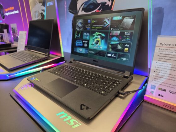 MSI Cyborg 15 Max rear chassis view