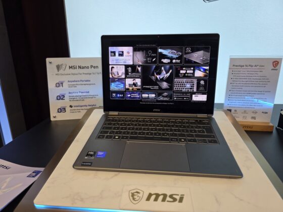 MSI Prestige 14 Flip AI+ with 360-degree hinge