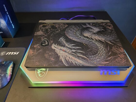 MSI dragon-themed mouse accessory for the Titan 18 HX Dragon Edition
