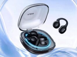 Nubia LiveClip 2 open-ear wireless earbuds and charging case