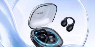 Nubia LiveClip 2 open-ear wireless earbuds and charging case