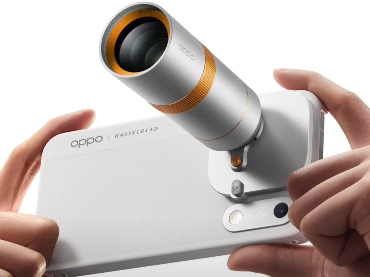 OPPO Find X10 Pro Max showing its square camera module and separate pill-shaped sensor and flash area