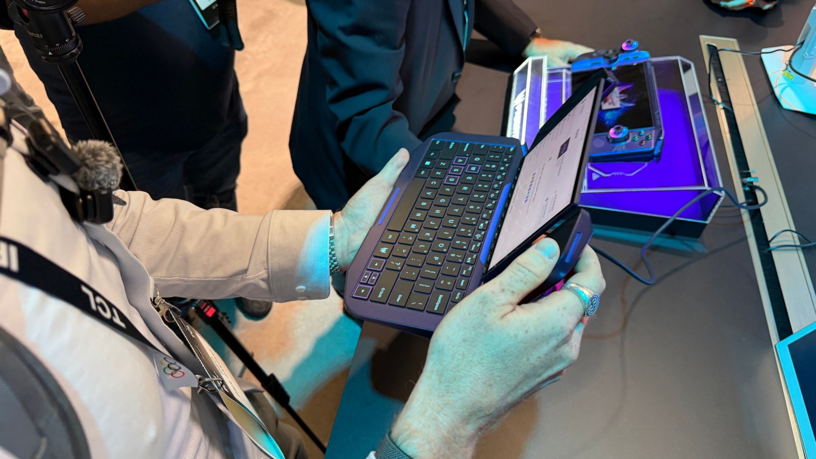 Acer Project DualPlay Mini gaming handheld concept with integrated keyboard form factor