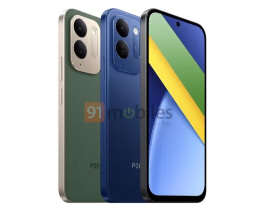 Purported render of the POCO C95 Pro 4G in a dark finish.