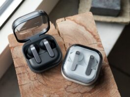 Leaked render of the rumored Samsung Galaxy Buds On open-ear earbuds.