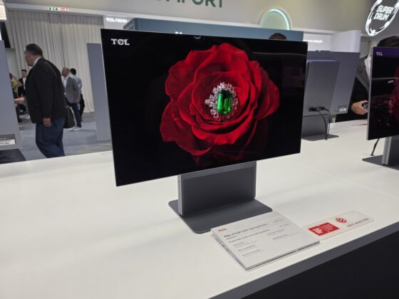 Front view of the TCL 32X3A OLED+ monitor