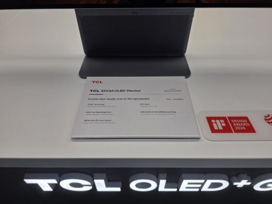 TCL OLED+ monitor demonstration at IFA 2026