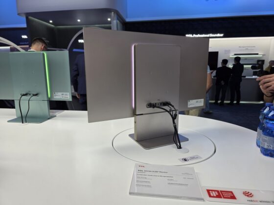 TCL OLED+ display with gaming content on screen
