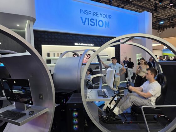 TCL 34C2A gaming monitor setup at IFA 2026