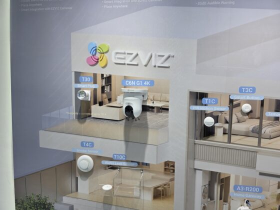 EZVIZ AI CoreX and camera ecosystem display