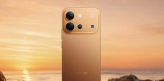 vivo V80 promotional image highlighting its camera system and design
