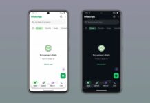 WhatsApp Android interface showing the redesigned floating bottom navigation bar