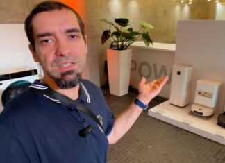 Xiaomi Mijia connected-home appliances on display