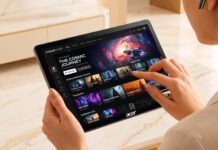 Acer Iconia Tab 11 5G tablet in slate gray