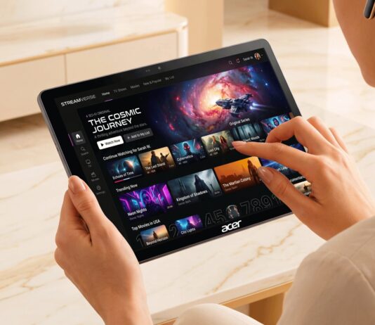 Acer Iconia Tab 11 5G tablet in slate gray
