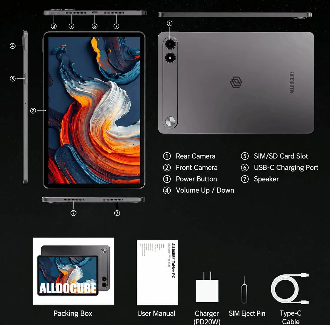 Alldocube iPlay 80E promotional image highlighting its 11-inch 2.5K display