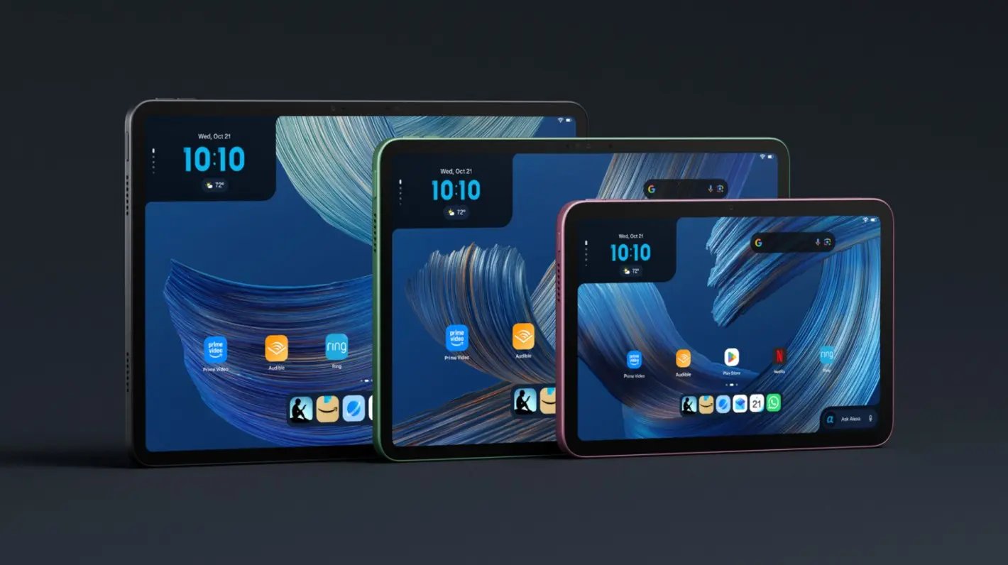 amazon-alexa-tablet-12-pro-alexa-tablet-11-cover-a97409-001 Amazon Alexa Tablet lineup shown in promotional imagery