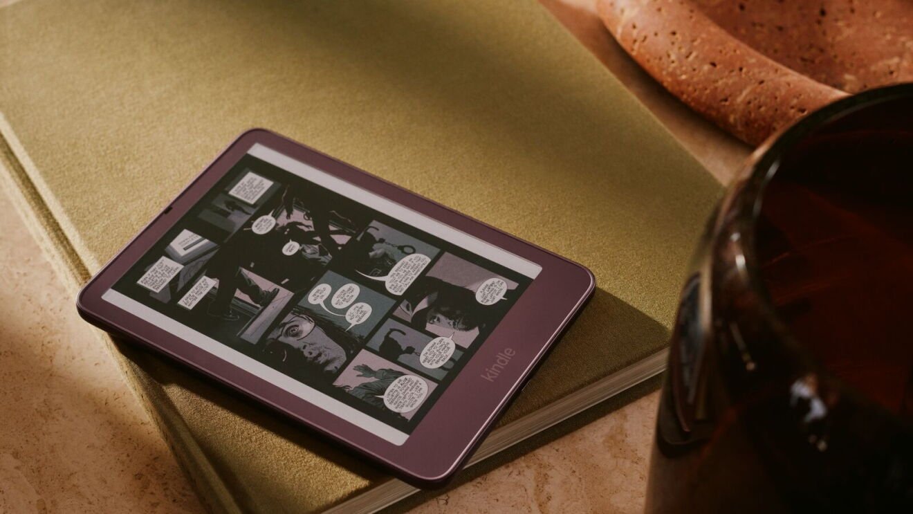Amazon Kindle e-reader with a flat-front display design