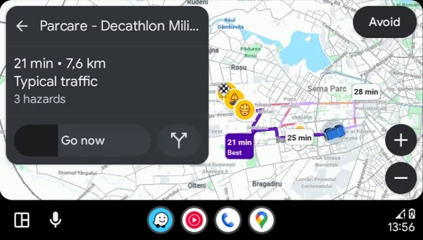 Illustration of Android Auto potentially suggesting navigation from messages and Gmail information