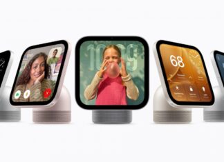 Apple HomeView smart display shown on a tabletop