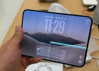 iPhone Duo foldable phone with its inner display open