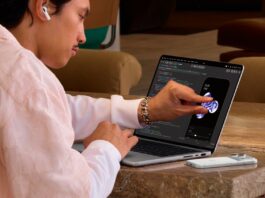 Apple MacBook Pro shown open with its display and keyboard visible