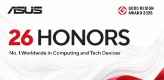 ASUS earns 26 Good Design Award 2026 honors, with Oxiis and Ceraluminum singled out