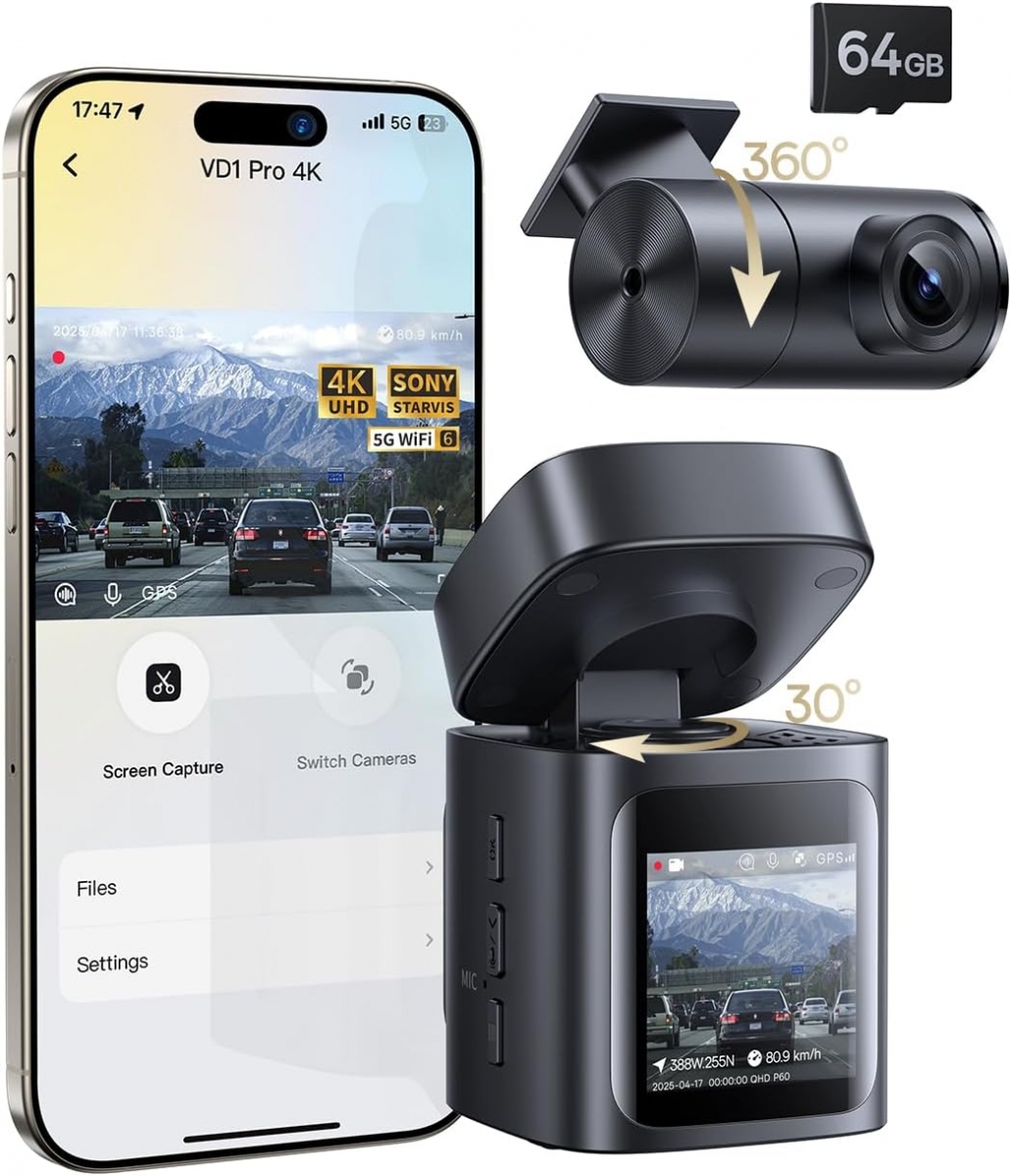 Baseus PrimeTrip VD1 Pro solar-assisted parking monitoring feature