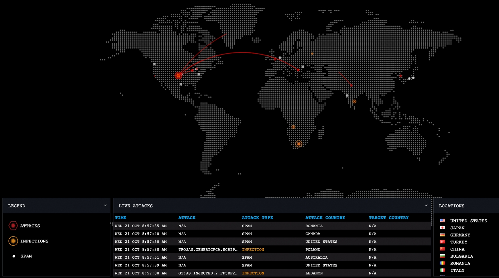 Bitdefender Threat Map Shows a Live View of Global Cyberthreat Activity ...