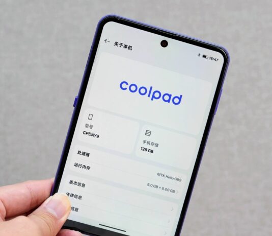 Coolpad’s reported wide-screen smartphone with a 16:10 display format.