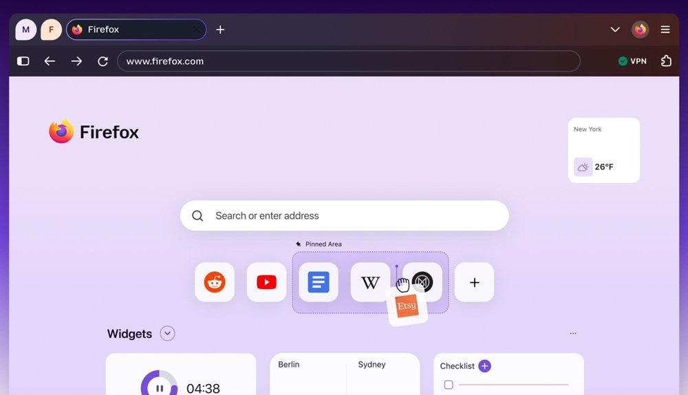 Firefox 157 interface illustration
