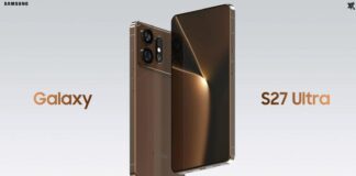Concept render of the Samsung Galaxy S27 Ultra showing a wide rear camera module.