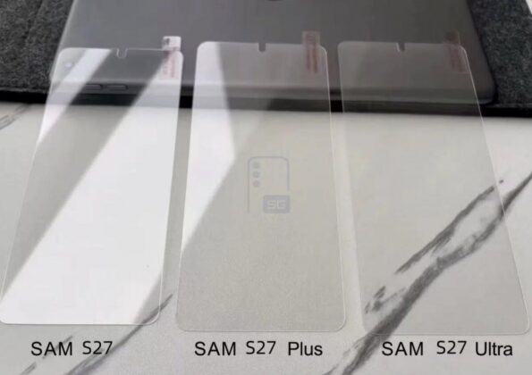 Leaked Galaxy S27-series screen protector image
