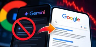 Google Search page shown with an AI-generated overview above conventional search results