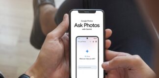 Google Photos interface illustrating its AI-powered photo search features