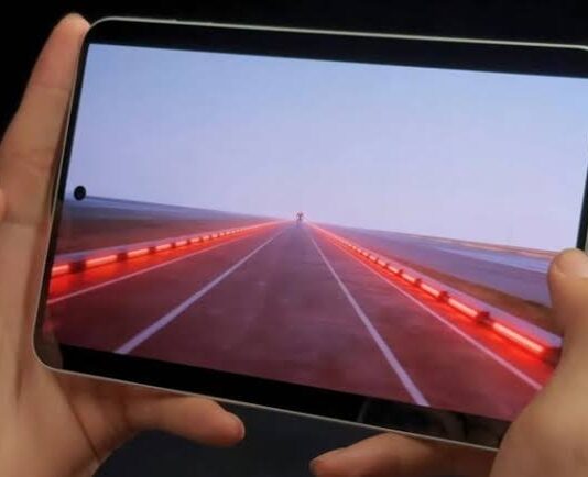HONOR WIN Pad shown in landscape orientation in a promotional image