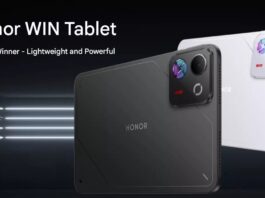 HONOR WIN Tablet shown with its compact gaming-focused design