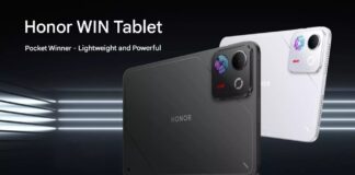 HONOR WIN Tablet shown with its compact gaming-focused design