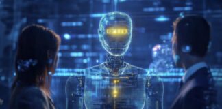 Abstract illustration representing artificial intelligence infrastructure and enterprise computing