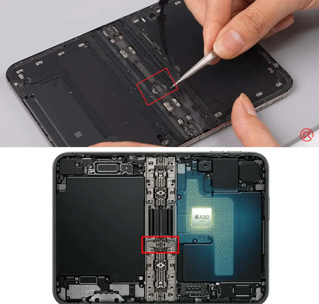 Graphic reporting Apple's acknowledgment of an iPhone Duo inner-display issue and its internal investigation.