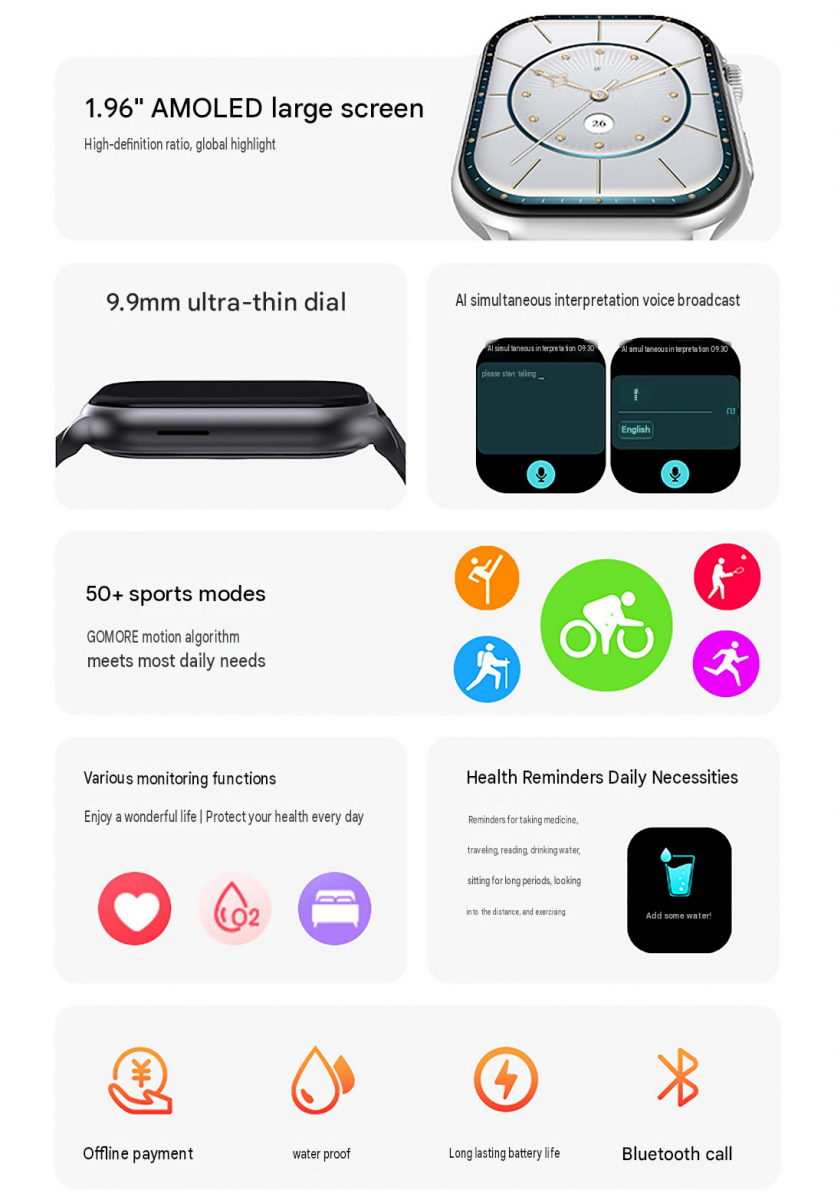 Lenovo Watch Fit 3 smartwatch product view