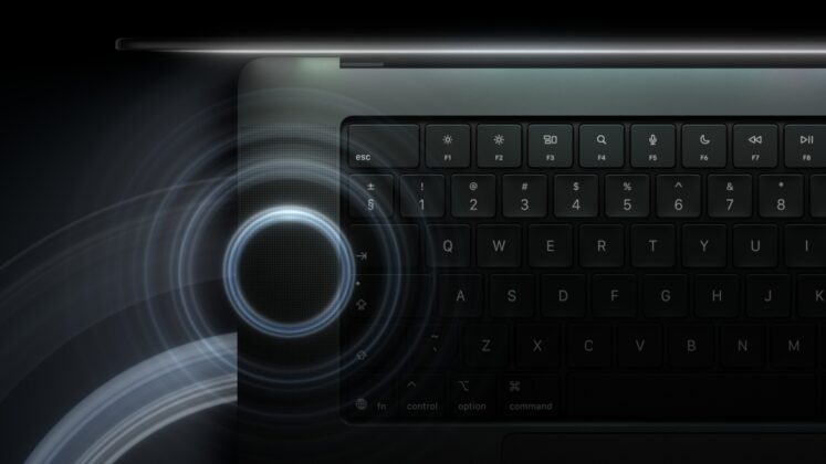MacBook Pro keyboard and large trackpad