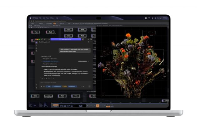 MacBook Pro in a professional desktop setup
